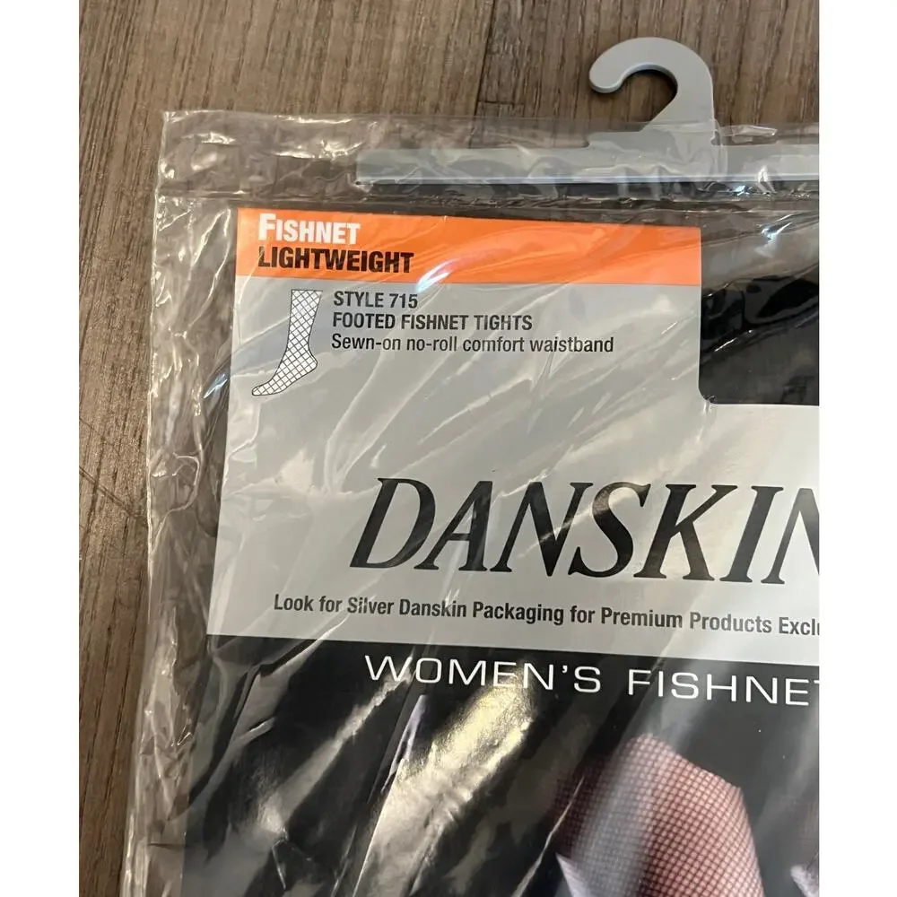 NOS Danskin Black Fishnet Stockings